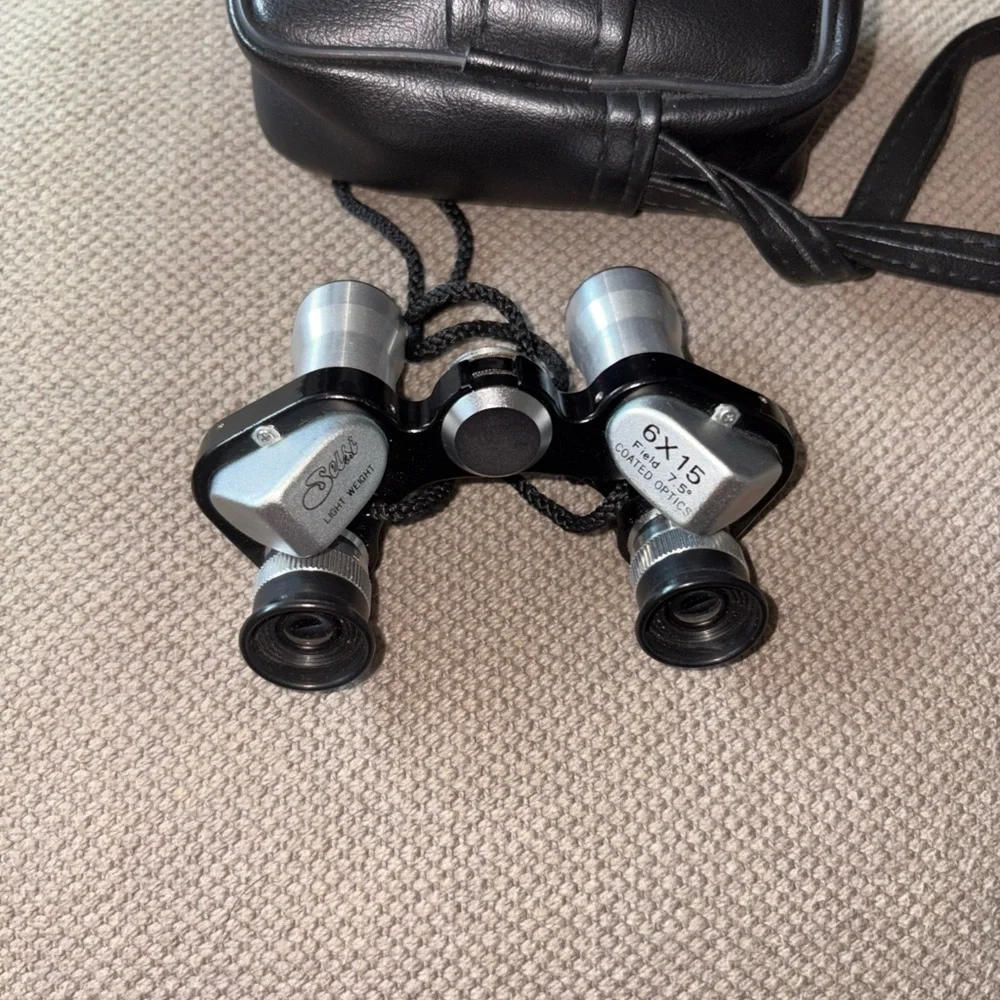 Selsi Lightweight Binoculars 6x15 Field 7.5” Light Weight